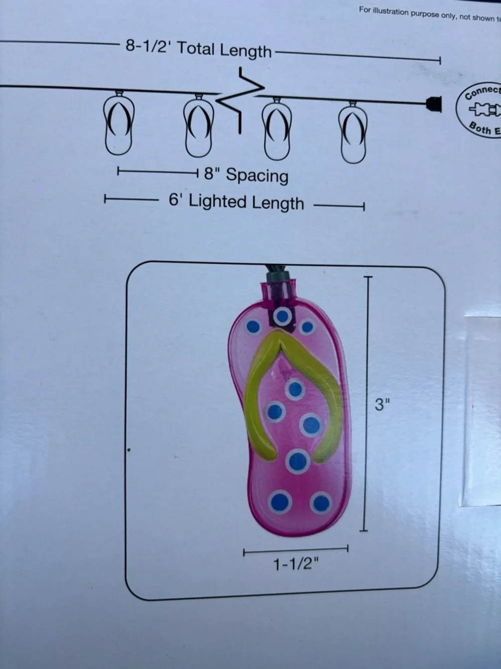 Flip Flops String Lights - Multi-Color - Picture 3 of 3